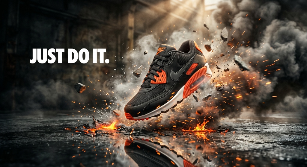 Nike Orange Sneaker Campaign Poster